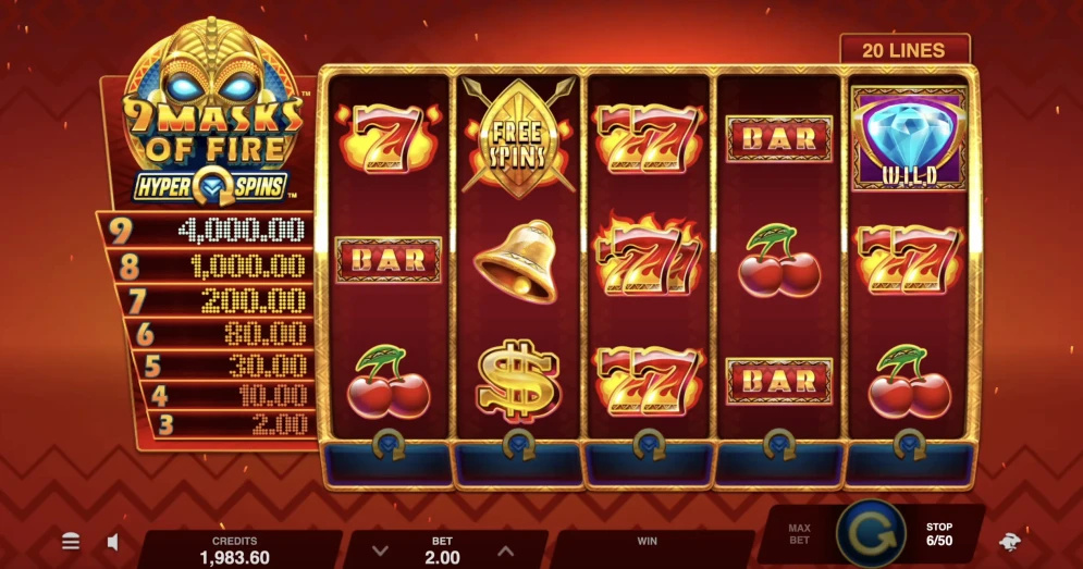 9 Masks of Fire HyperSpins Slot