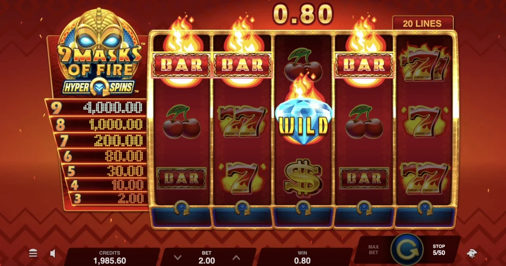 9 Masks of Fire HyperSpins Slot